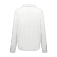 thumbnail image 4 of Uhndy Oversized Baggy Cotton Linen Button Down T-Shirt Blouse Tops For Women Ladies Vintage Winter Thin Linen V-Neck Tunic Tops Basic Tee Ol Office Work T-Shirt C-White 4XL, 4 of 6