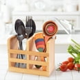 Totally Bamboo Silverware Holder, Kitchen Organizer and Utensil Drying