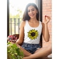 thumbnail image 3 of Sunflower Shirt for Women Girls Summer Graphic Tee Cute Racerback Tank Top Small Black, 3 of 5