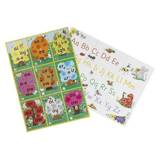 Jolly Phonics Alternative Spelling & Alphabet Posters In Print Letters