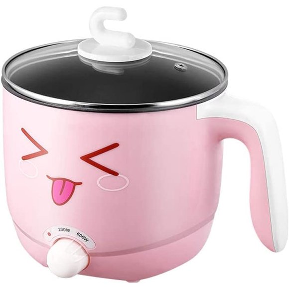 Small Electric Cooker Multi-purpose Students, Dormitory Pot Cooking Noodles To Eat Hot Pot, Household Mini Electric Cooker Small Power 1-2 People (Color : Beige)