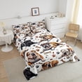 thumbnail image 4 of Erosebridal Bone Paw Prints Bedding Twin Comforter Set,Animal Dog Down Comforter,Cute Pug Decor,Reversible,Lightweight,2-Piece, 4 of 7