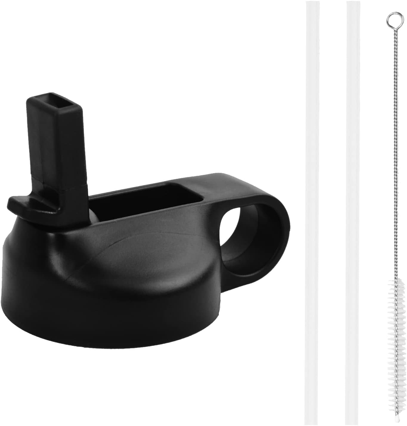 Couvercle de Paille pour Bouteille d'Eau Hydro Flask à Large Ouverture, Bouchon de Paille Rabattable avec Boucle à Doigt, Couvercle de Remplacement