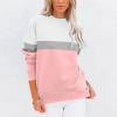 thumbnail image 1 of Hauts à Manches Longues pour Femmes Pull Mode Col Rond Blouses Colorées, 1 of 5