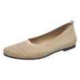 thumbnail image 3 of Domzle Women Comfortable Casual Flats: Lightweight & Anti-Slip for Outdoor Walking - Soft Insole & Breathable Knit for Confidence - Women Beige, 3 of 7