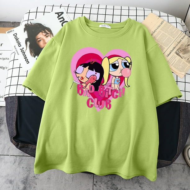 Nuevo Harajuku Anime Kawaii Anime camiseta mujer lindo divertido de dibujos animados T-shirt verano moda camiseta 90s gráfico Top camisetas mujerpangjing