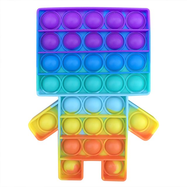 Juguete Sensorial Para Apretar De Silicona, Juguete De Mano Con Burbujas, Juguete Para Aliviar El Estrés Para Adultos Y Niños Yuarrent FN005769-00