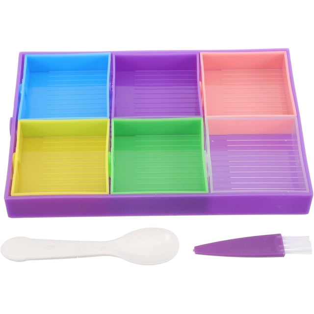 HUGFEGWE 1 Set Diamond Drawing Tray Diamond Art Trays Bead Holder Storage Tray Rhinestone Tray Organizer Plastic Diamond Sorting Tray for Diamond Art Tools and Accessories Diamond Arts UA824-19264
