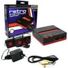 Retro-Bit Top Loader 8-bit Console For Nintendo NES Games, Black/Red
