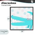 thumbnail image 4 of Stupell Industries Contemporary Electric Blue Crocodile Black Framed Giclee Art, 24 x 24, by Carla Daly, 4 of 8