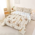 thumbnail image 2 of Manfei Cute Giraffe Full Size Comforter Sets,Pretty Trees Bedding Comforter Set,Beige,Polkadot Reversible,3 Pieces,1 Comforter and 2 Pillowcases, 2 of 7