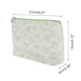 thumbnail image 2 of Unique Bargains 1 Pc Durable Rectangle Flat Hearts Makeup Bag for Travel Small Green Polyester, 2 of 6