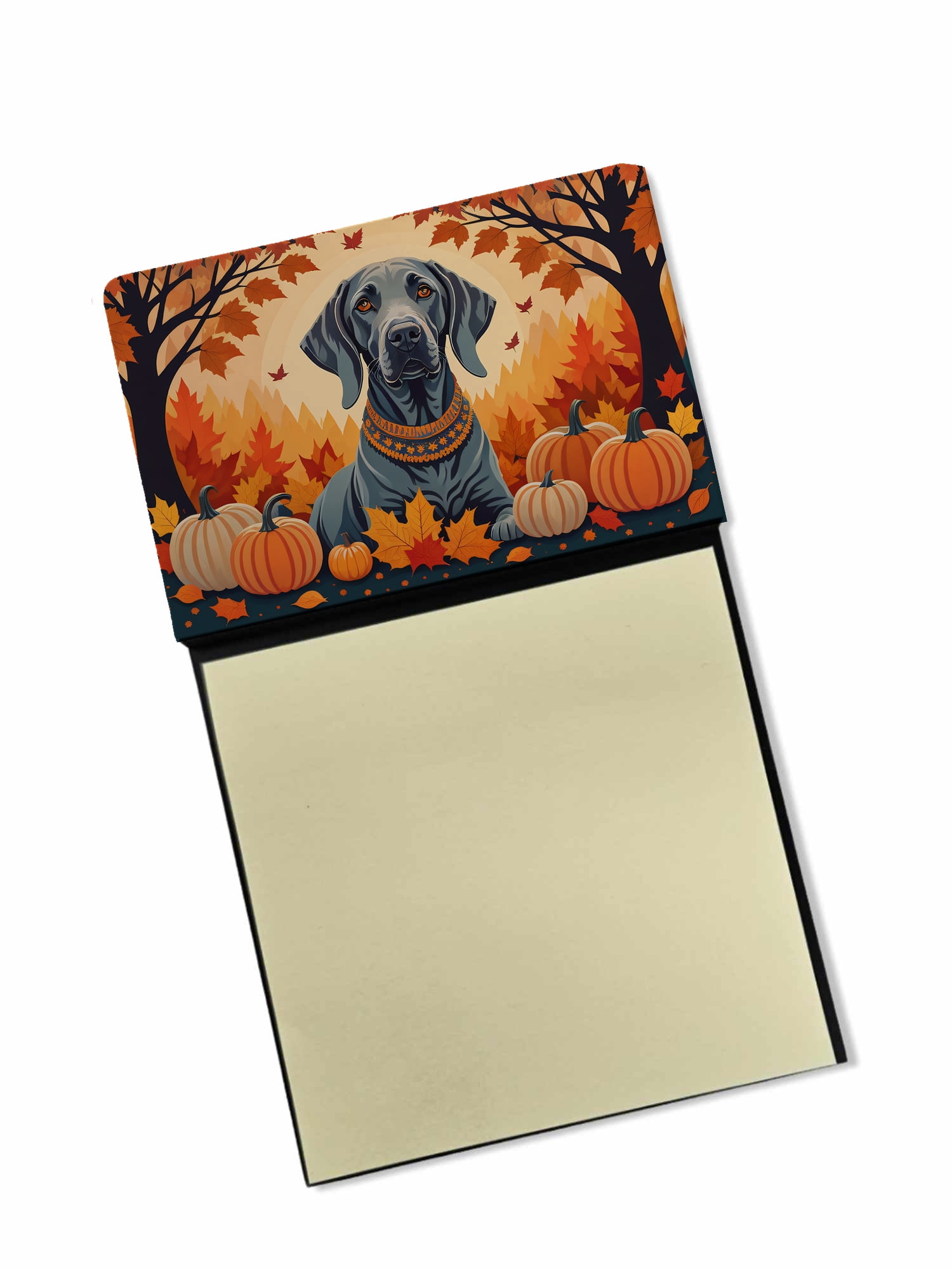 Siberian Husky Fall Sticky Note Holder 3.25 in x 5.25 in