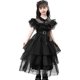 thumbnail image 1 of Vestido de Wednesday Addams para niñas, niños, familia, nunca más, disfraz de Cosplay, uniforme de Academia, vestidos de baile, traje de Halloween, 1 of 3