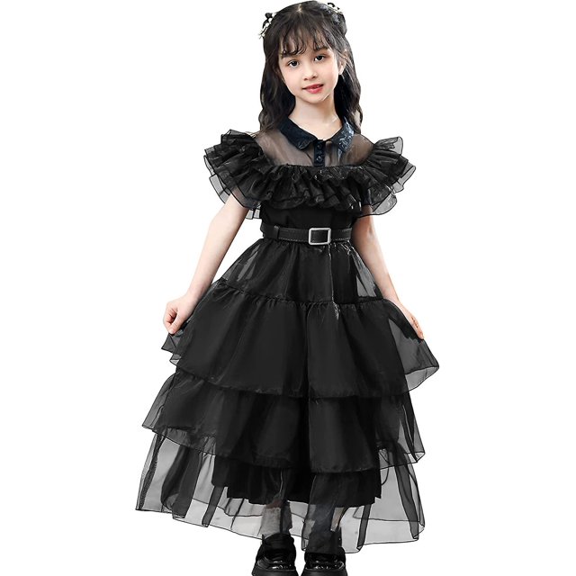 Vestido de Wednesday Addams para niñas, niños, familia, nunca más, disfraz de Cosplay, uniforme de Academia, vestidos de baile, traje de Halloween