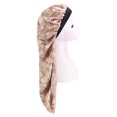 thumbnail image 1 of Bonnet Long en Satin Floral pour Femmes Bonnet de Nuit Couvre-Chef Soin des Cheveux, 1 of 7
