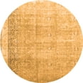 thumbnail image 1 of Ahgly Company Indoor Round Abstract Orange Contemporary Area Rugs, 5' Round, 1 of 1
