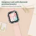 thumbnail image 5 of [2 Packs] Case Compatible with Apple Watch Series 3/2/1 38mm with Built-in Tempered Glass Screen Protector, Bling Crystal Diamond Face Cover for Women iWatch 38mm - Black, 5 of 5
