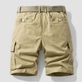 thumbnail image 7 of Mens Work Shorts Men's Plus Size Cargo Shorts Multi Pockets Relaxed Summer Beach Shorts Pants Cargo Shorts for Men Khaki L, 7 of 7