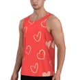 thumbnail image 2 of Uemuo Cute love heart Pattern Men's Muscle Shirts Sleeveless Dry Fit Gym Workout Tank Top Lightweight Sports Tank Top Beach Tank Top, Loose-fit Sleeveless Shirt-X-Large, 2 of 7