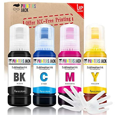 Printers Jack 400ml Sublimation Ink Refill for Epson EcoTank Supertank Printers ET-2720 ET-15000 ET-4700 ET-2760 ET-3760 ET-4760 ET-2700 ET-2750 ET-4750 L3110 L3150 (Offer ICC-Free Printing)