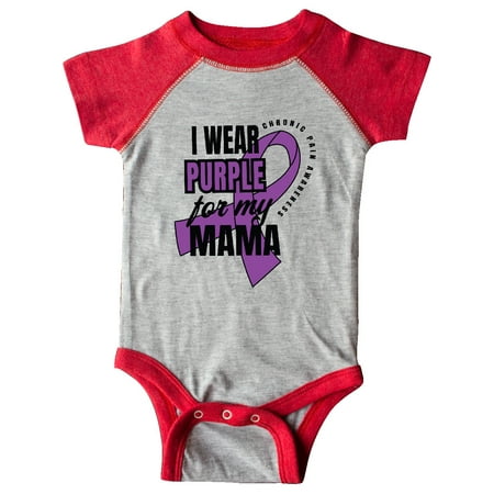 

Inktastic Chronic Pain I Wear Purple For My Mama Gift Baby Boy or Baby Girl Bodysuit