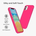 thumbnail image 6 of Liquid Silicone Case Compatible with iPhone 11 (6.1"), Full Body Protection Gel Rubber Cover with Soft Microfiber Lining, Scratch Resistant Shockproof Protective Phone Case, Neon Pink, 6 of 13