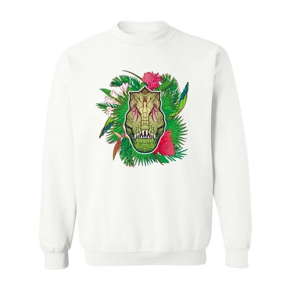 T Rex Tropical Sweatshirt Men -Image by Shutterstock, Male 5X-Large