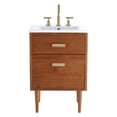 thumbnail image 4 of Modway Cassia 24.5" Modern Wood & Ceramic Bathroom Vanity in Natural/White, 4 of 9