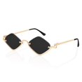 thumbnail image 1 of Gafas de Sol TYA Retro Y2k para Mujer Semirimless Doradas con Protección UV400, 1 of 9