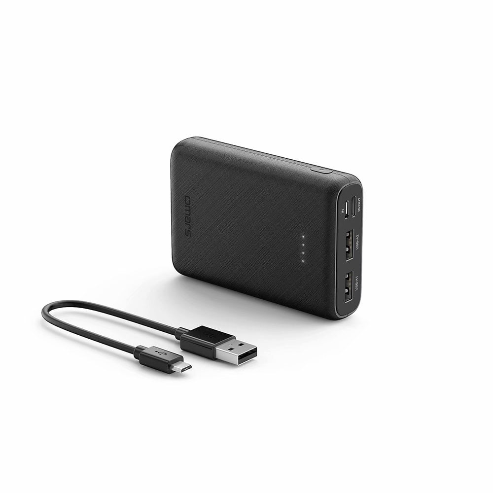 Omars Power Bank 10000mAh Portable Charger USB C & 2 USB A Ports