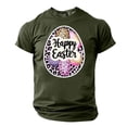 thumbnail image 2 of Weiqiqre Mens T Shirts Easter Day Shirts Bunny Rabbit Letter Printed T-Shirt Short Sleeve Graphic Tee Tops, 2 of 4
