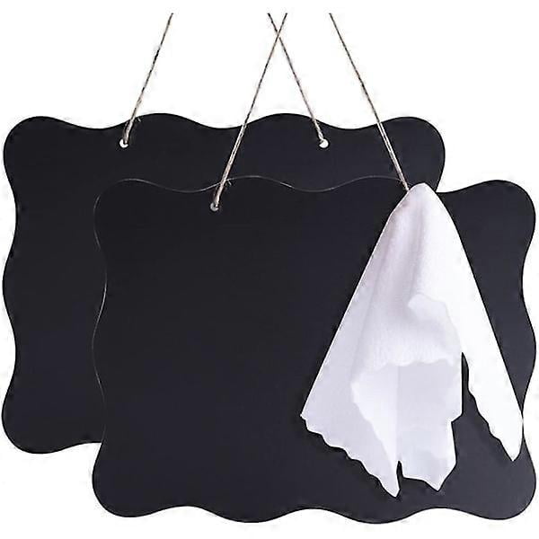 Large Chalkboards 10x14 Inch Double Sided Erasable Signs Message Board 2-pack