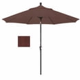 thumbnail image 3 of California Umbrella 9' Sunset Series Patio Umbrella With Bronze Aluminum Pole Aluminum Ribs Auto Tilt Crank Lift With Olefin Terrace Sequoia Fabric, 3 of 5