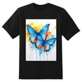 thumbnail image 2 of Plus Size Shirt for Women Black Tops for Women Short Sleeves Shirt for Women Butterflie2 T Shirt Oversized Shirt for Women S, 2 of 5