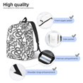 thumbnail image 3 of Easygdp Hand Drawn Snake Durable Canvas Laptop Backpack,Water-Resistant,Adjustable Shoulder Strap,Large Capacity,Lightweight,Fits 15-17in Laptops for School, Work, Travel-Medium, 3 of 5