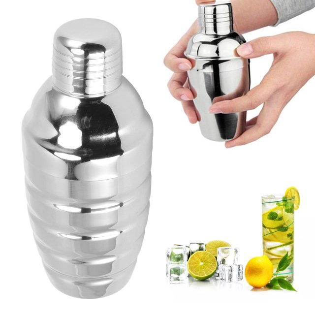 Bar Cocktail Bartending Mixer, Stainless Steel Thread Cocktail Shaker Bar Bartending Mixer Shaker Wine Shaking Cup