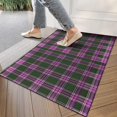 thumbnail image 4 of Purple and Green Checkered Pattern Washable Non Slip Indoor Door Mat, Decorative Entry Rug for Entrance, Bedroom, Kitchen, Bathroom, 17"x30", 4 of 6