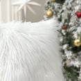 thumbnail image 2 of Phantoscope Merino Style Faux Fur Series Decorative Throw Pillow, 20" x 20", True White, 1 Pack, 2 of 4