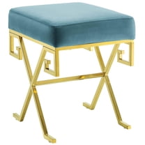 Modway Twist Performance Velvet Bench in Sea Blue