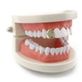 thumbnail image 4 of Diamond Single Hip Hop Teeth Caps Teeth Cover Bling Dance Fancy Dress Golden Hugo CAP de un solo diente, 4 of 8