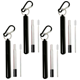 thumbnail image 1 of Paquete de 4 pajitas reutilizables, pajita de Metal con silicona, pajitas de viaje, piezas de silicona perfectas para viajes, 1 of 5