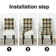 thumbnail image 4 of Christmas Tartan Plaid Red Greenand White Chair Covers,Christmas Chair Covers Chair Seat Covers Set of 6 Removable Washable Parson Chair Covers for Dining Room,Living Room,Kitchen, 4 of 5