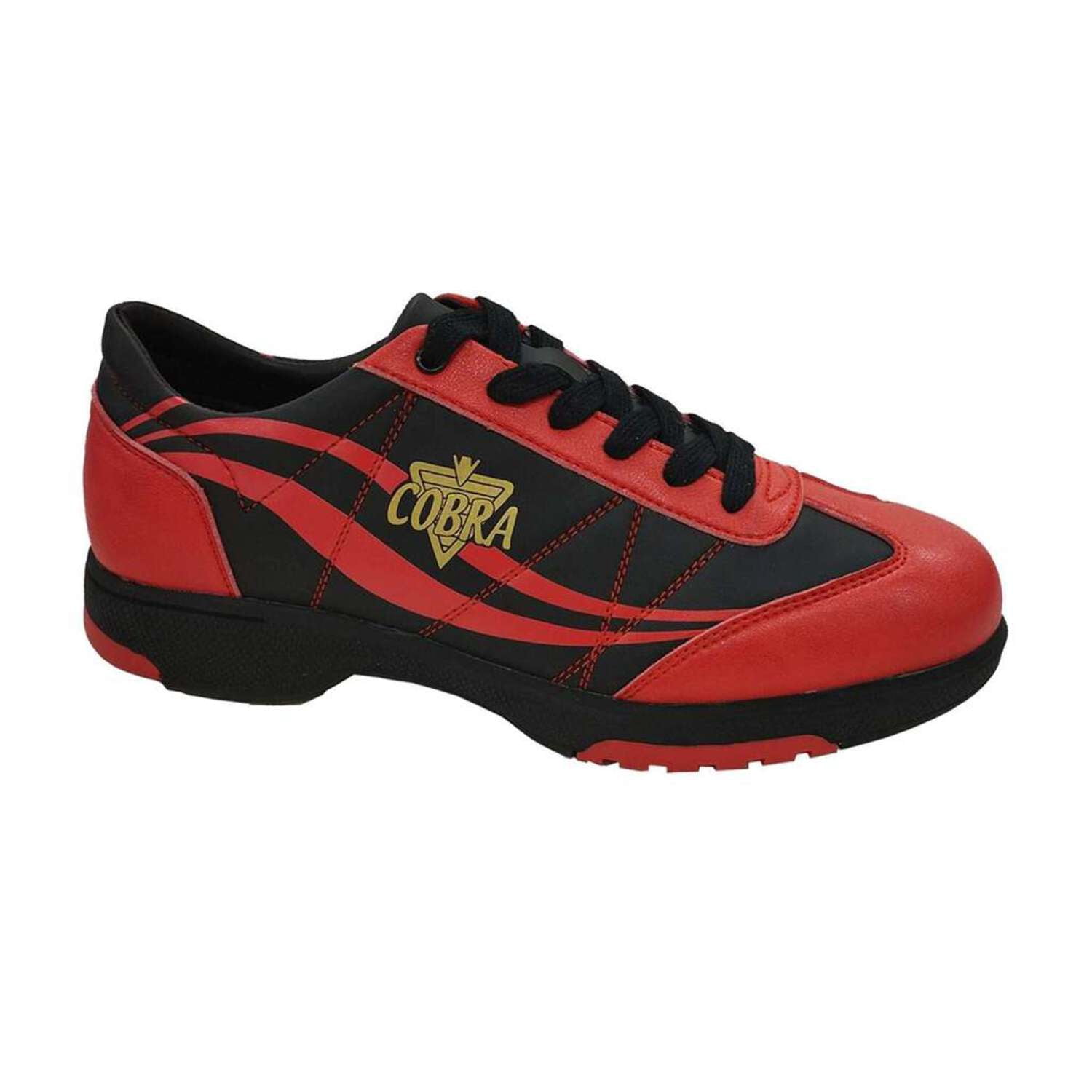 Men's TCR1L Cobra Rental Bowling Shoes - Lace-Up Red/Blue Design, Size 15