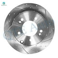 thumbnail image 6 of Set of 12 Front 300mm-Rear 284mm Drilled Slotted Brake Disc Rotors-Front 8595-D1444 Rear 8428A-D1445 Ceramic Brake Pad Kit For 2011-2015 KIA Optima, 6 of 10