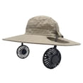 thumbnail image 1 of Sombrero con Ventilador Alimentado Por Energía Solar para Pesca: Sombrero de Protección Solar de Ala Ancha con Tejido Transpirable para Senderismo Al Aire Libre, Playa y Deportes., 1 of 4