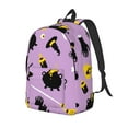 thumbnail image 1 of Vsdgher Cute Halloween Print Canvas Backpack Travel Rucksack Unisex Knapsack 15.7/17.7Inch Laptop Backpack for Work,College-Small, 1 of 5