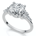thumbnail image 4 of Pompeii Certified 2 1/10Ct Diamond Baguette Engagement Ring 14k Gold or Pt Lab Grown, 4 of 6