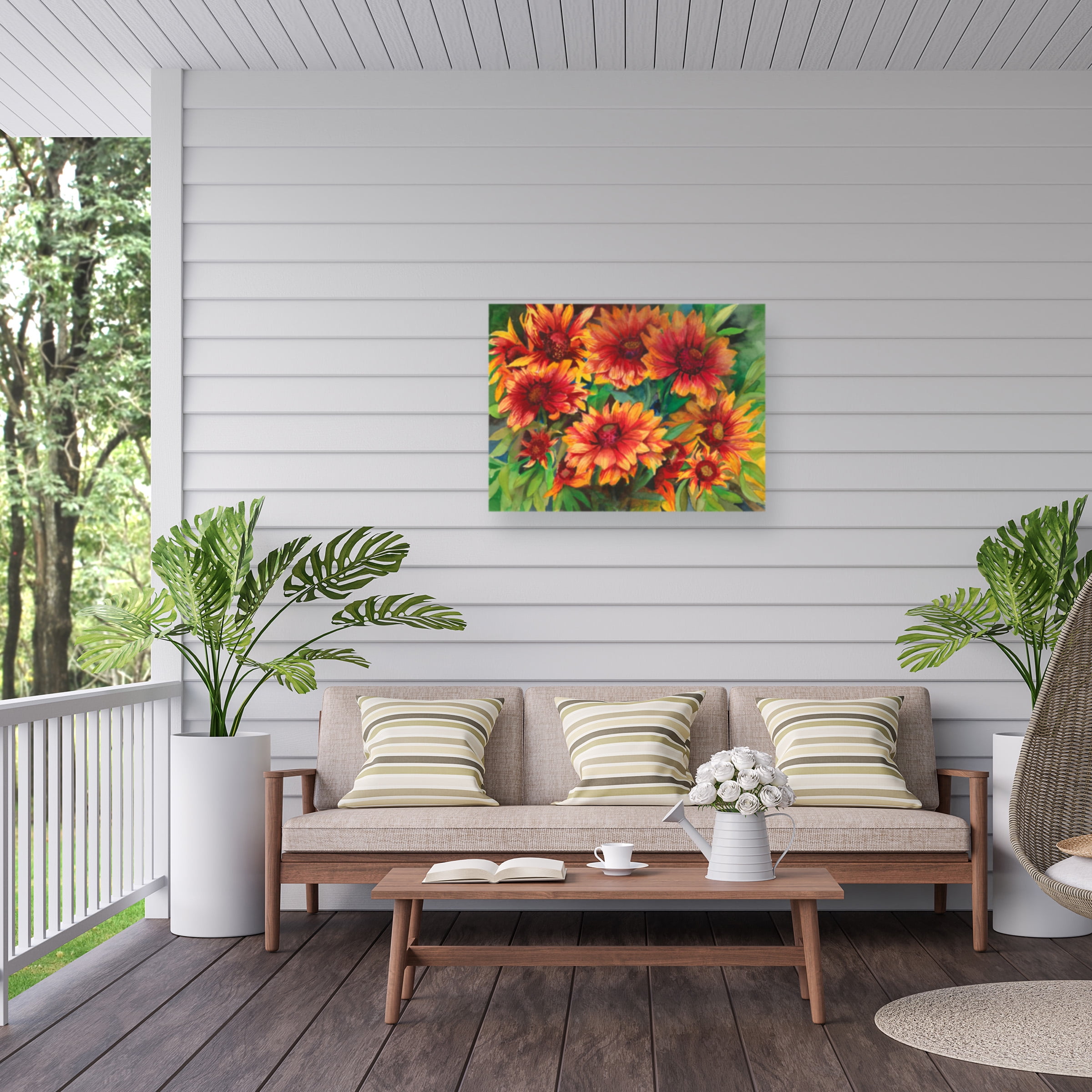 Joanne Porter 'Red Hots' Outdoor Canvas 18x24