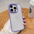 thumbnail image 3 of Luxury Camera Ring Cover For iPhone 15 14 13 12 11 Pro Max Fashion Silicone Bumper Clear Acrylic Shockproof Case, 3 of 5